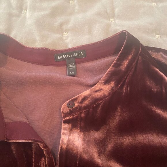 Eileen Fisher Velvet button front dress - size large - Picture 6 of 7